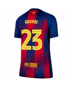 Barcelona Jules Kounde #23 Maglia Gara Casa Repliche 2025-26 Donna Maniche Corte